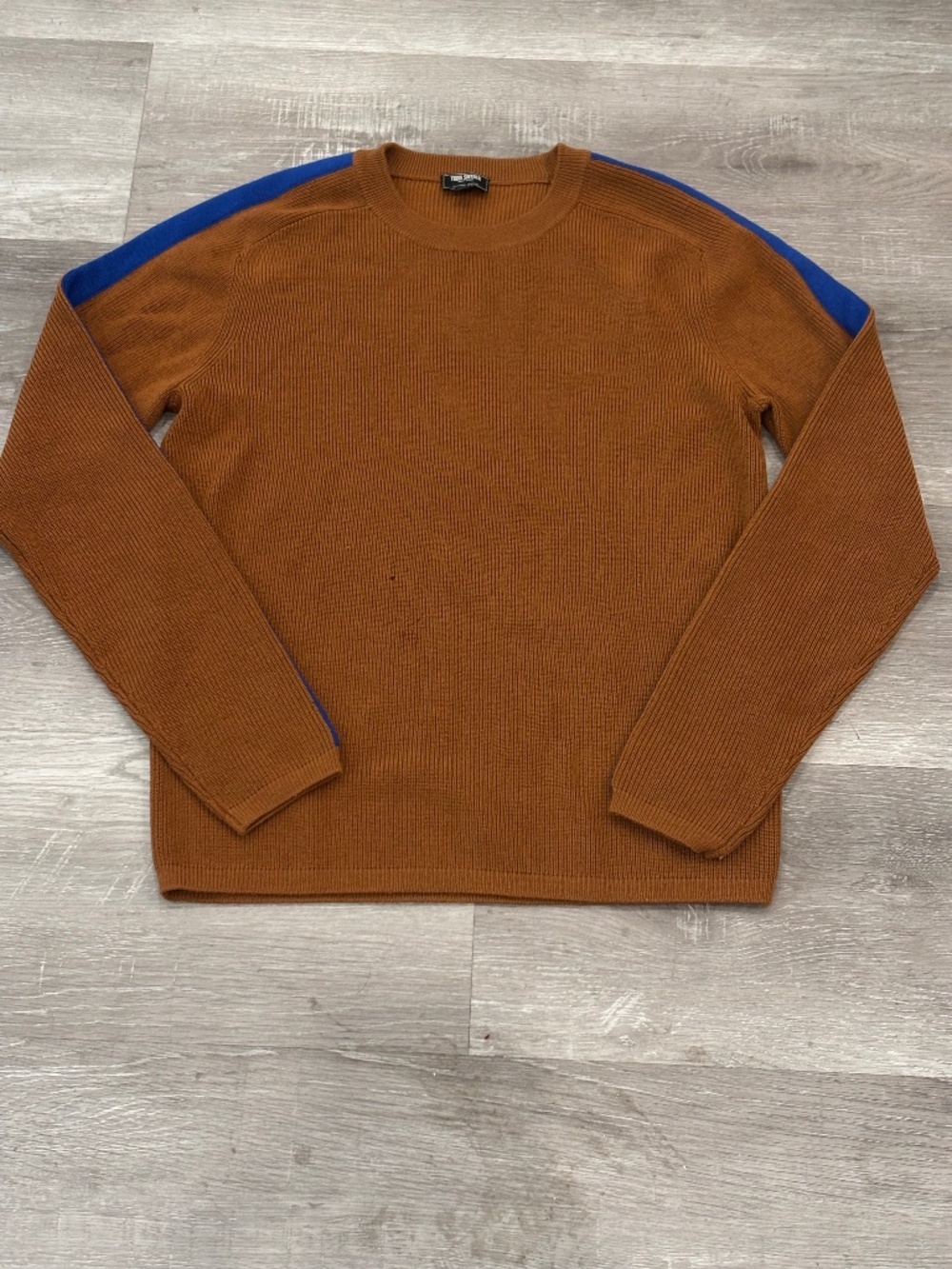 Todd Snyder Cotton Cashmere Crewneck Sweater In Rust Distinctive Stripe Mens M
